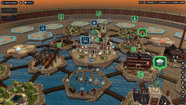 Der Hafen eines Spielers im Dampfzeitalter (Ära I)