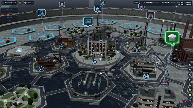 Basis in Ära II — Admiralität, Werft und Flottendocks